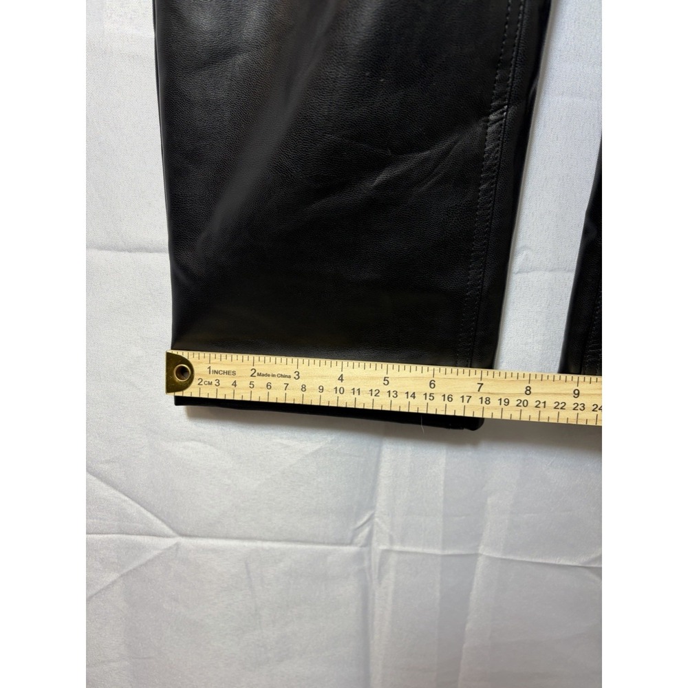 Abercrombie & Fitch Ultra High Rise Vegan Leather Pants 25/0R '90s Straight - Picture 14 of 16